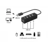 Equip 4-Port USB 2.0 Hub, USB 2.0, USB 2.0, 480 Mbit/s, Schwarz, China, CE, RoHS