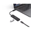 4-Port USB 3.2 Gen 1 Hub Equip mit USB-C Adapter Schwarz 5000 Mbit/s
