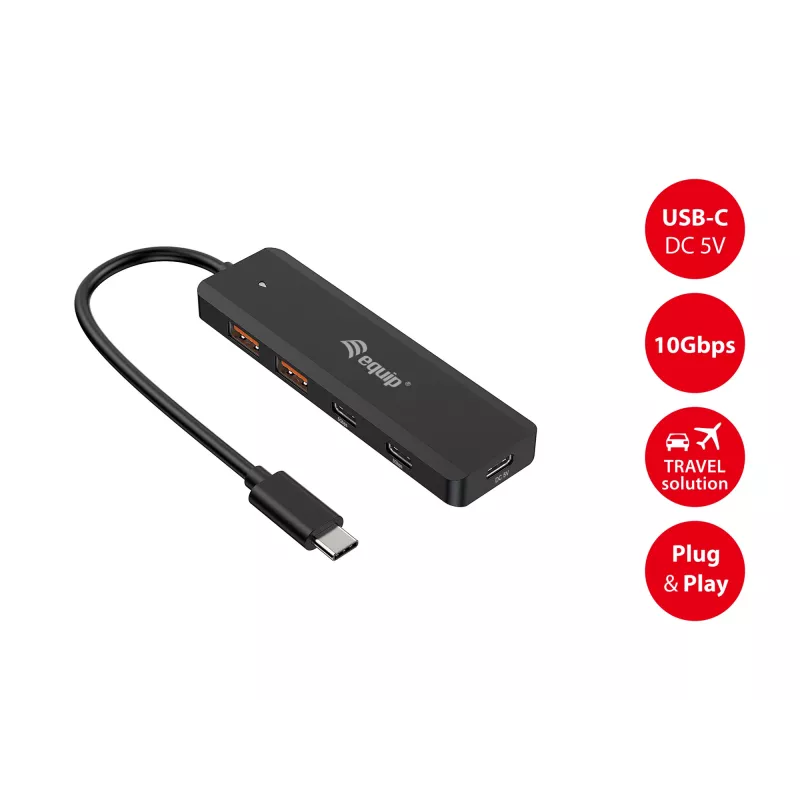 Equip USB-C 4-Port USB 3.2 Gen 2 (10 Gbit/s) Hub, USB-C x 2, USB-A x 2