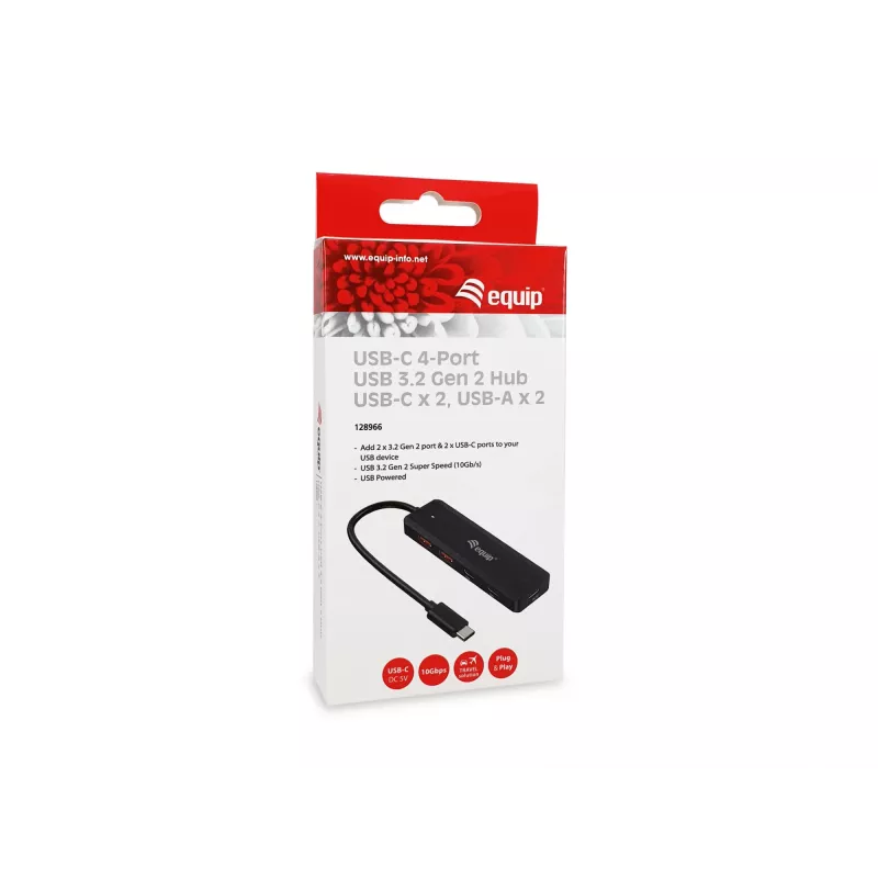 Equip USB-C 4-Port USB 3.2 Gen 2 (10 Gbit/s) Hub, USB-C x 2, USB-A x 2