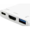 USB Typ C auf HDMI Buchse/USB A Buchse/PD Adapter Equip 133461