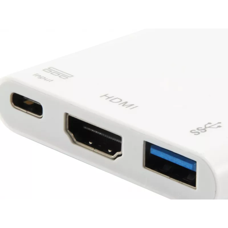 USB Typ C auf HDMI Buchse/USB A Buchse/PD Adapter Equip 133461