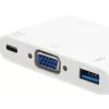 USB Typ C auf VGA Buchse/USB A Buchse/PD Adapter Equip 133462