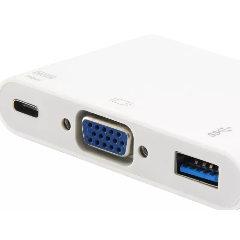 USB Typ C auf VGA Buchse/USB A Buchse/PD Adapter Equip 133462