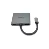 Equip USB-C 4-in-1 Dual-HDMI-Adapter, USB 3.2 Gen 1 (3.1 Gen 1) Typ-C, Silber, 4K Ultra HD, 30 Hz, HDMI, Aluminium