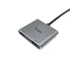Equip USB-C 4-in-1 Dual-HDMI-Adapter, USB 3.2 Gen 1 (3.1 Gen 1) Typ-C, Silber, 4K Ultra HD, 30 Hz, HDMI, Aluminium