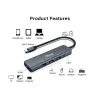 Equip USB-C 5-in-1 MULTIFUNKTIONALER Adapter, HDMI, USB 3.2 GEN1, 100W USB PD