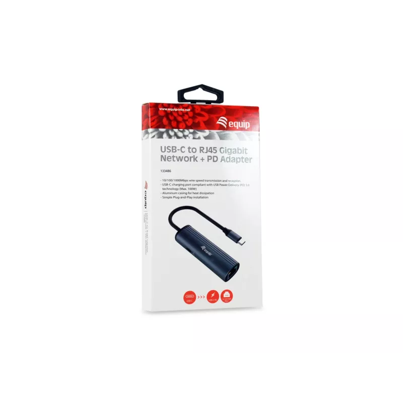 Equip USB-C zu RJ45 Gigabit-Netzwerk + PD-Adapter USB Type-C 100W