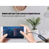 Equip USB-C zu RJ45 Gigabit-Netzwerk + PD-Adapter USB Type-C 100W