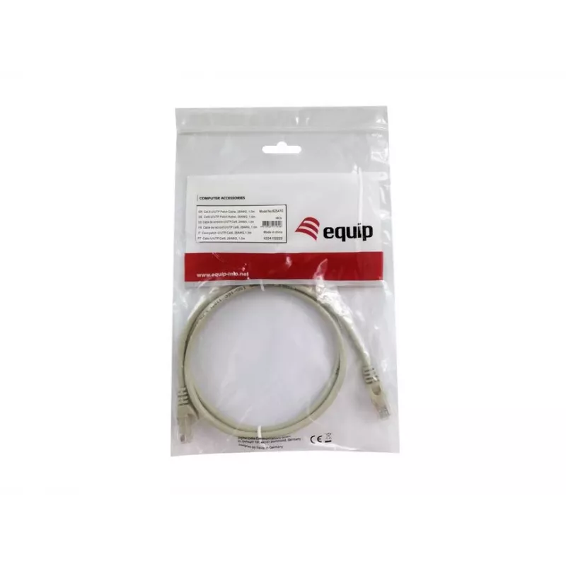 Equip Cat.6 U/UTP Patchkabel, 1,0 m, Beige, 1 m, Cat6, U/UTP (UTP), RJ-45, RJ-45, Beige