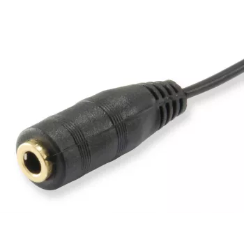 Equip Audio Split Cable, Schwarz, 3,5 mm, 2 x 3,5 mm, Buchse, Stecker, Polyvinylchlorid (PVC)