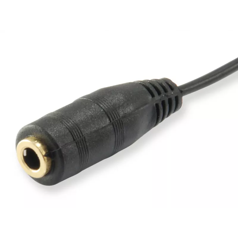 Equip Audio Split Cable, Schwarz, 3,5 mm, 2 x 3,5 mm, Buchse, Stecker, Polyvinylchlorid (PVC)
