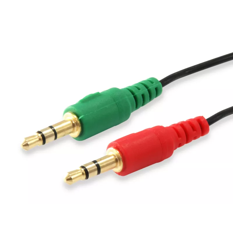 Equip Audio Split Cable, Schwarz, 3,5 mm, 2 x 3,5 mm, Buchse, Stecker, Polyvinylchlorid (PVC)