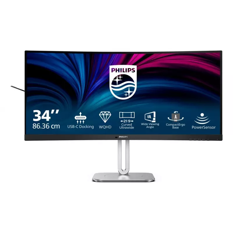 Philips 5000 series 34B2U5600C/00 Computermonitor 86,4 cm (34 Zoll) 3440 x 1440 Pixel Dual QHD LCD Grau