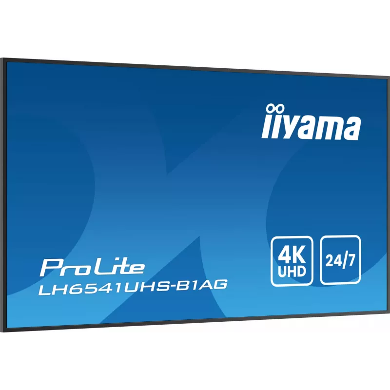 iiyama LH6541UHS-B1AG Signage Display 163,8 cm (64,5 Zoll) LCD 500 cd/m² 4K Ultra HD Schwarz 24/7