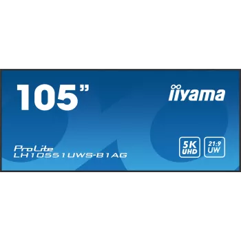 iiyama LH10551UWS-B1AG Signage Display Digital Signage Flachbildschirm 2,67 m (105 Zoll) LED 500 cd/m² UltraWide 5K HD Schwarz 24/7