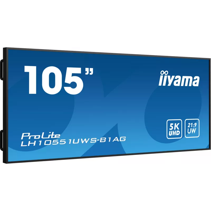 iiyama LH10551UWS-B1AG Signage Display Digital Signage Flachbildschirm 2,67 m (105 Zoll) LED 500 cd/m² UltraWide 5K HD Schwarz 24/7