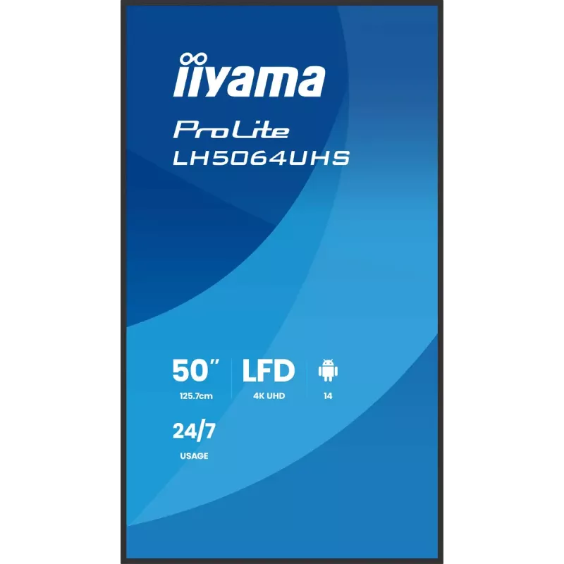 Digital-Signage-Flachbildschirm iiyama LH7564UHS-B1AG 75 Zoll 4K Ultra HD