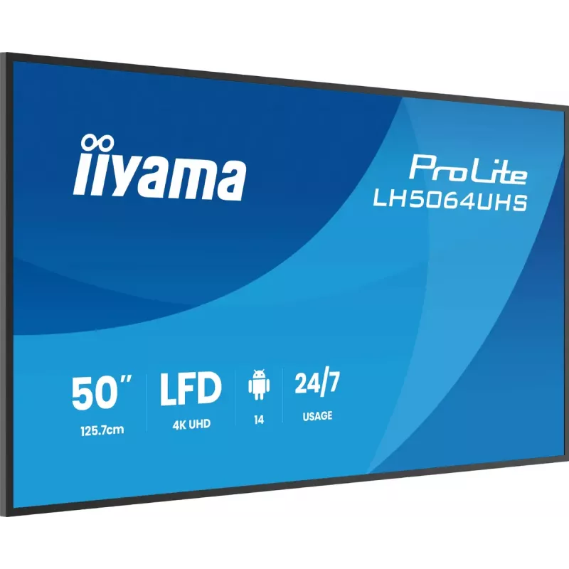 Digital-Signage-Flachbildschirm iiyama LH7564UHS-B1AG 75 Zoll 4K Ultra HD