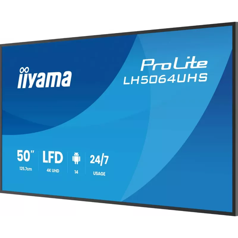 Digital-Signage-Flachbildschirm iiyama LH7564UHS-B1AG 75 Zoll 4K Ultra HD