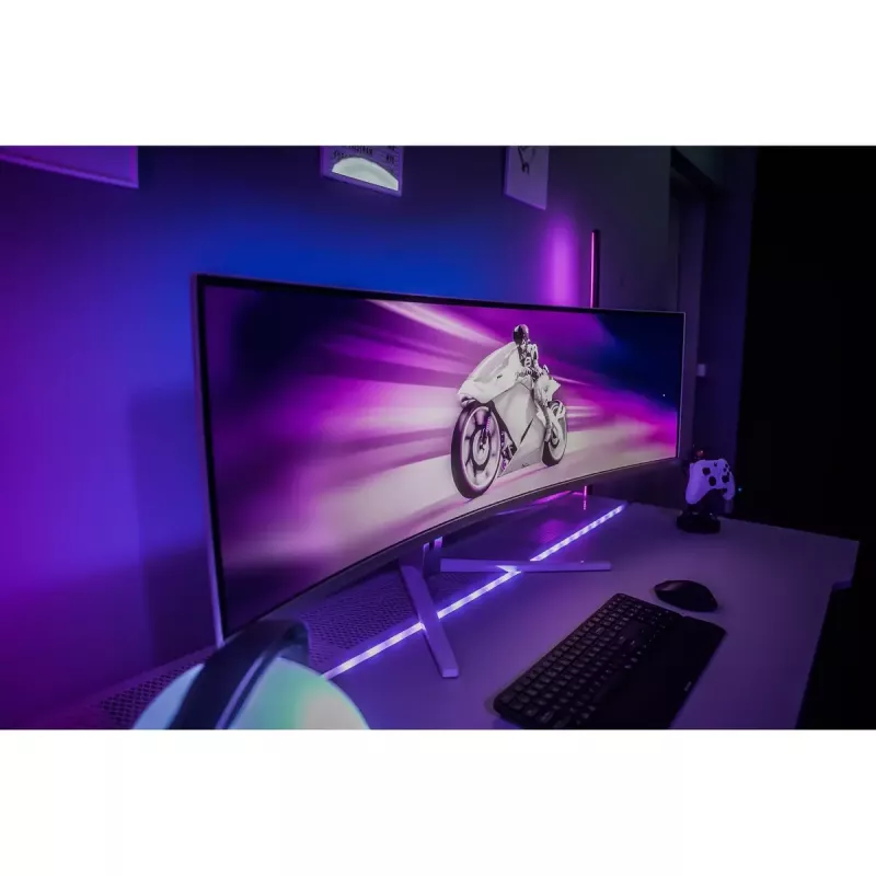Philips Evnia 8000 49M2C8900/00 Computer Monitor 124,2 cm (48,9 Zoll) 5120 x 1440 Pixel Dual QHD QD-OLED Weiß
