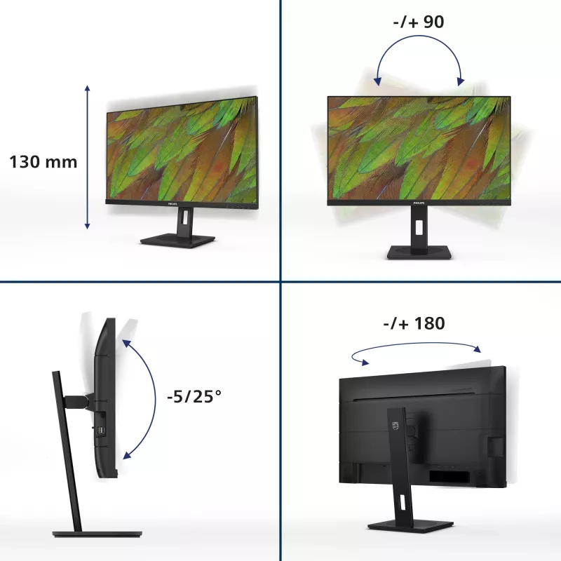 Philips 3000 series 27B1U3900/00 Computer Monitor 68,6 cm (27 Zoll) 3840 x 2160 Pixel 4K Ultra HD LCD Schwarz