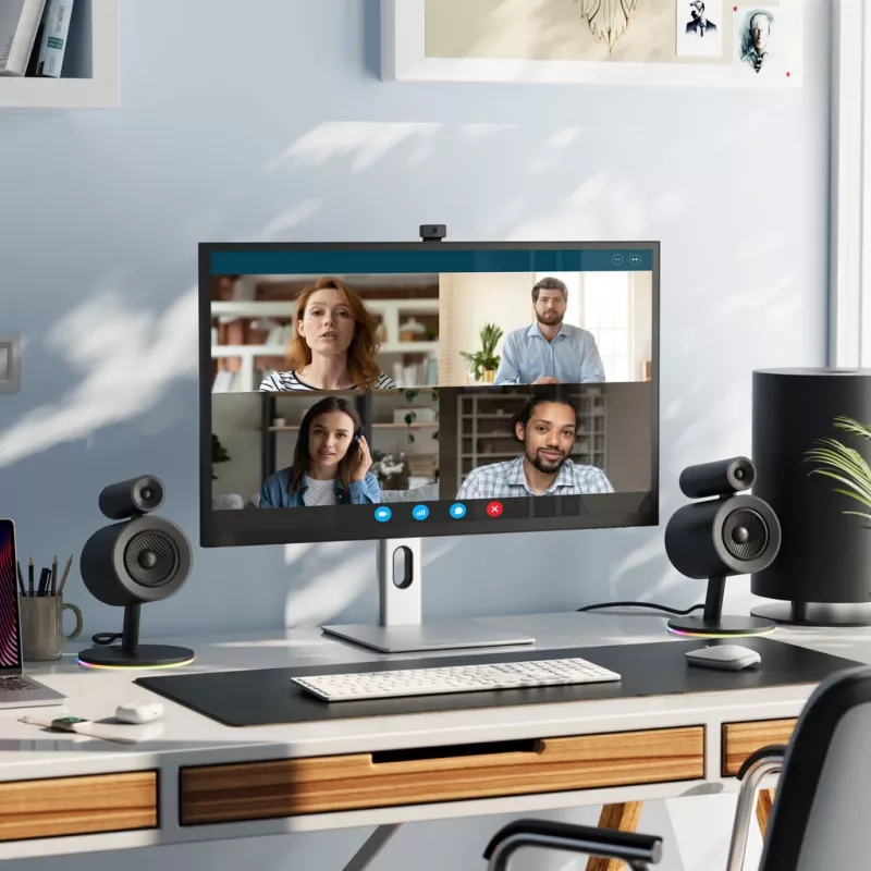 ALOGIC Desktop-Monitor – Clarity Max Pro – 32 Zoll – 3840x2160 (4K UHD) mit USB-C Power Delivery und Webcam