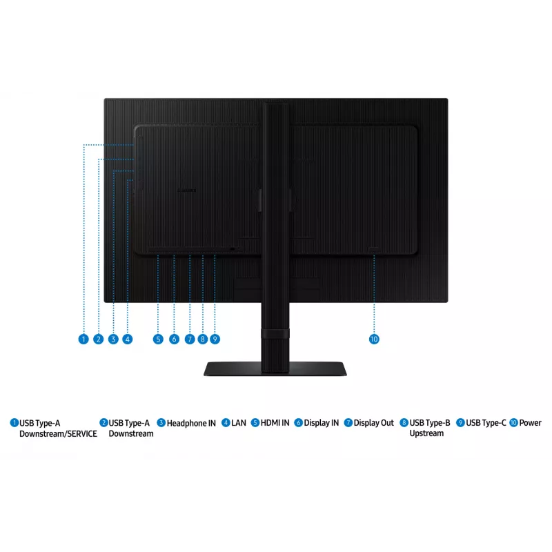 Samsung S24D604UAU Computer-Monitor 61 cm (24 Zoll) 2560 x 1440 Pixel Quad HD LED Schwarz