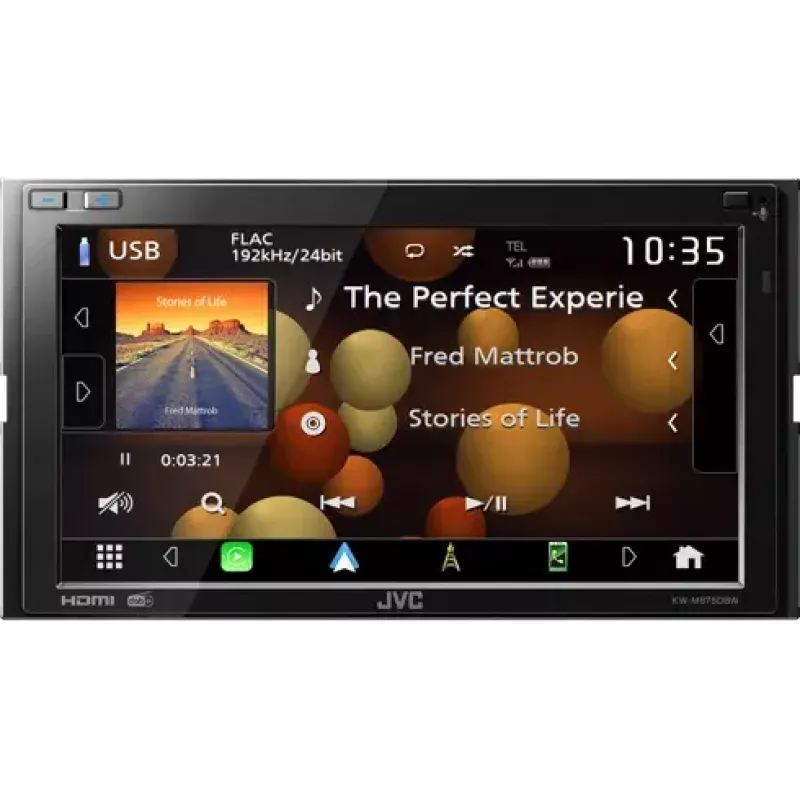 JVC KW-M875DBW Auto-Medienempfänger Schwarz Wi-Fi 180 W Bluetooth