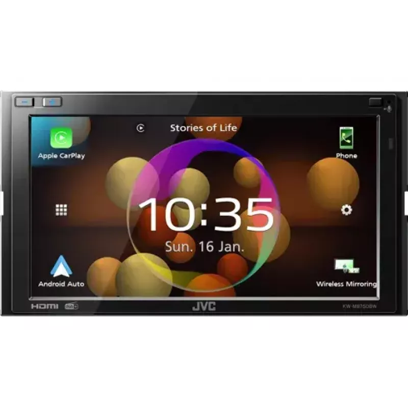 JVC KW-M875DBW Auto-Medienempfänger Schwarz Wi-Fi 180 W Bluetooth