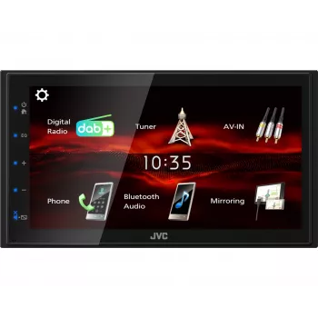 JVC KW-M180DBT Autoradio-Receiver Schwarz 180 W Bluetooth