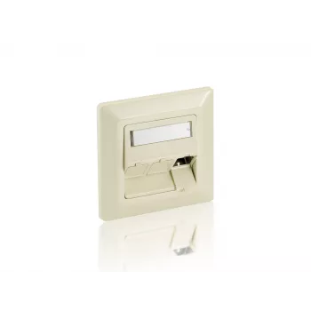 Equip 3-Port Deutsche Abdeckplatte, Reinweiß, Weiß, ABS-Kunststoff, Aluminium, Konventionell, Beliebige Marke, RJ-45, 80 mm