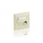 Equip 3-Port Deutsche Abdeckplatte, Reinweiß, Weiß, ABS-Kunststoff, Aluminium, Konventionell, Beliebige Marke, RJ-45, 80 mm