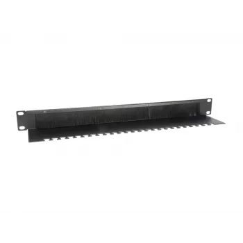 Equip Kabeldurchführungspaneel, Schwarz (RAL 9005)