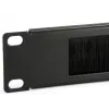 Equip Kabeldurchführungspaneel, Schwarz (RAL 9005)
