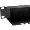 Equip Kabeldurchführungspaneel, Schwarz (RAL 9005)