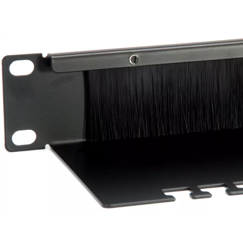 Equip Kabeldurchführungspaneel, Schwarz (RAL 9005)
