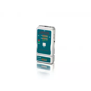 Equip Kabeltester, BNC, RCA, RJ-11, RJ-12, RJ-45, Grün, Grau, 65 mm, 28 mm, 135 mm, 130 g