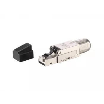 Equip Cat 8.1 Tool-free RJ45 Plug 5pcs/set Schwarz Stainless steel Male