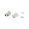 Equip Cat.6A RJ45 Steckerset 100 Stück Transparent Weiß