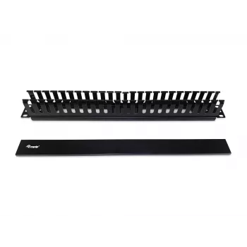 Equip 19 Zoll Rackmontage-Kabelmanagement-Panel, Schwarz