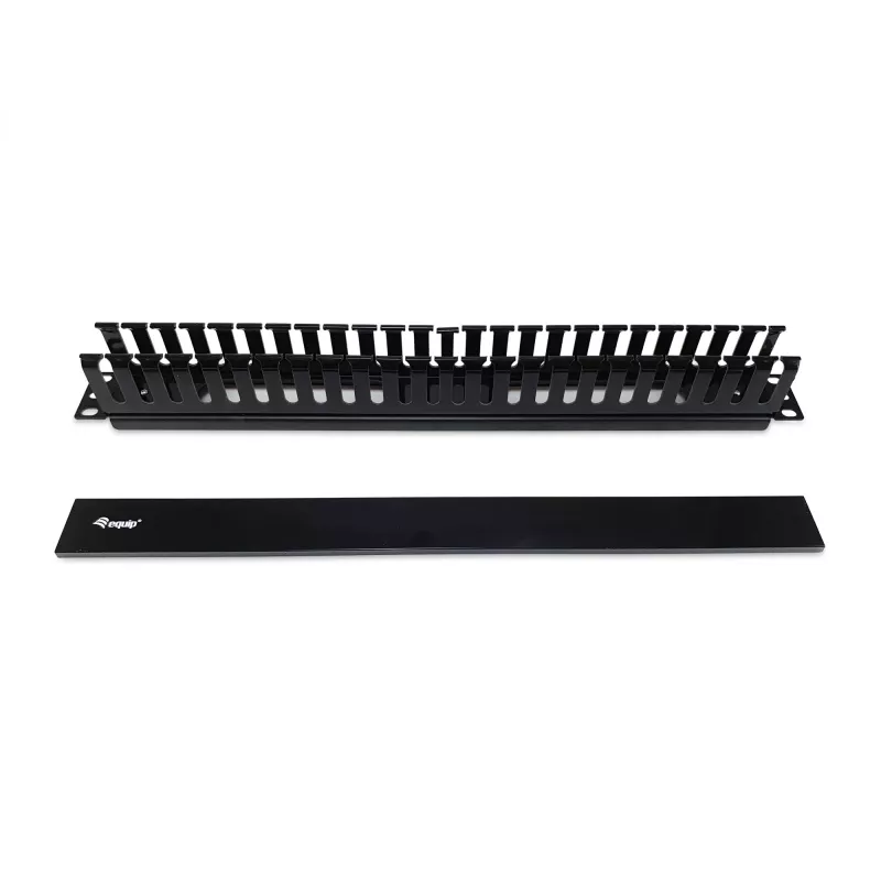 Equip 19 Zoll Rackmontage-Kabelmanagement-Panel, Schwarz