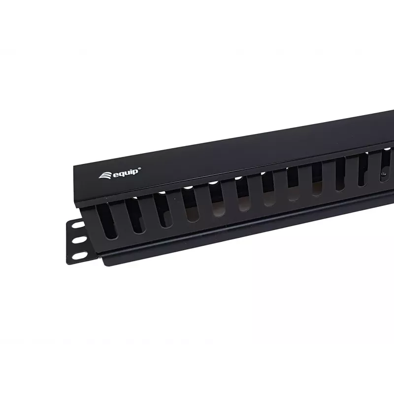 Equip 19 Zoll Rackmontage-Kabelmanagement-Panel, Schwarz
