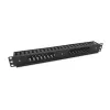 Equip 19 Zoll Rackmontage-Kabelmanagement-Panel, Schwarz