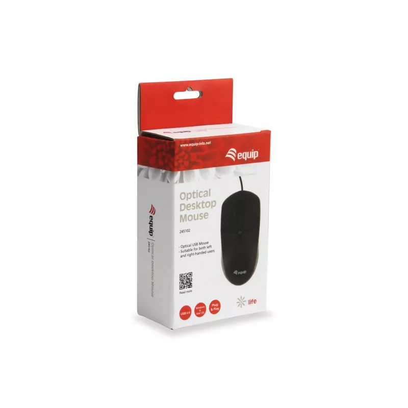 Equip 245102 Maus Office Beidhändig USB Typ-A Optisch 1000 DPI