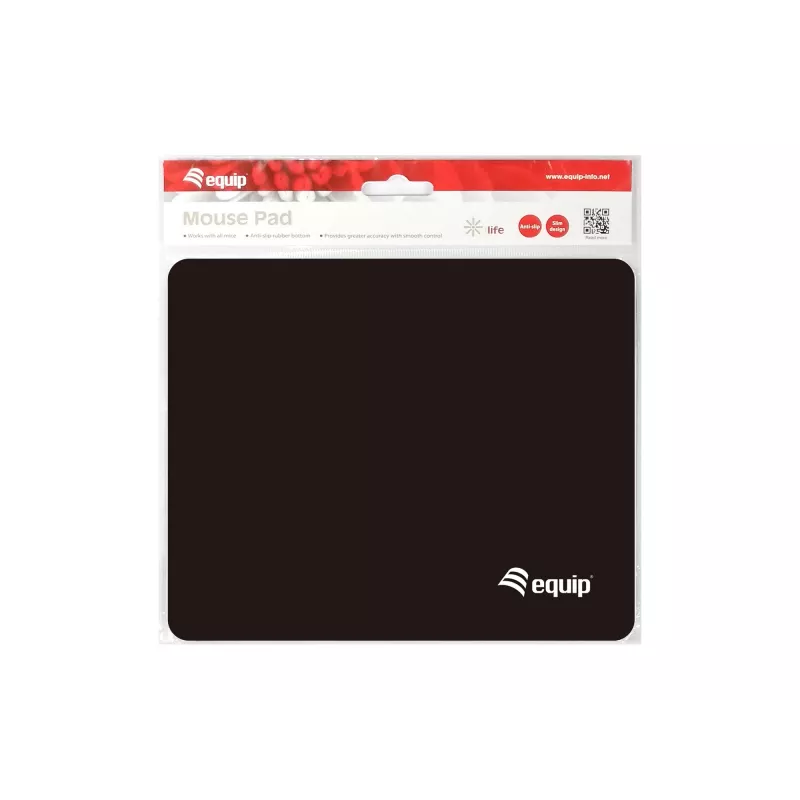 Equip Mauspad, Schwarz, Einfarbig, Nylon, Gummi, Rutschfeste Unterseite