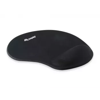 Equip Gel-Mauspad, Schwarz, Einfarbig, Stoff, Gel, Polyurethan, Handgelenkauflage, Rutschfeste Unterseite