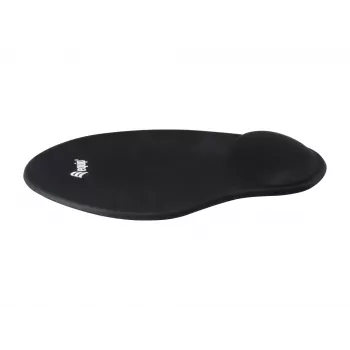 Equip Gel-Mauspad, Schwarz, Einfarbig, Stoff, Gel, Polyurethan, Handgelenkauflage, Rutschfeste Unterseite