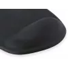 Equip Gel-Mauspad, Schwarz, Einfarbig, Stoff, Gel, Polyurethan, Handgelenkauflage, Rutschfeste Unterseite