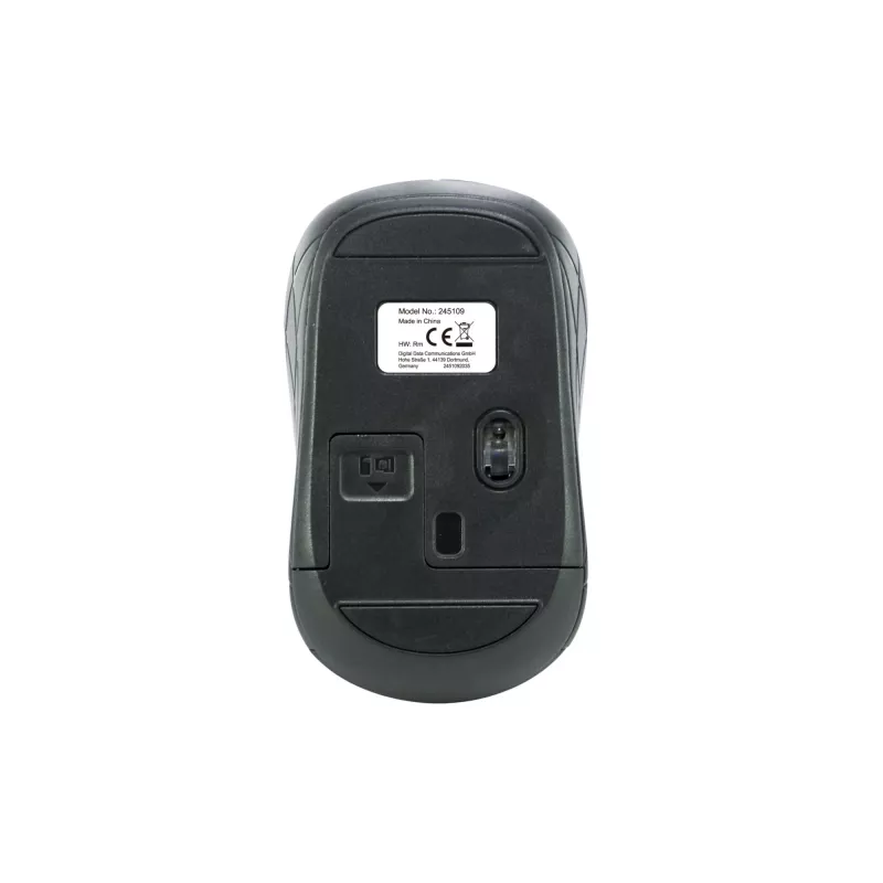 Equip Mini Optische Funkmaus, Beidhändig, Optisch, RF Wireless, 1600 DPI, Grau